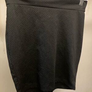 Elegant Black Textured Women's Skirt